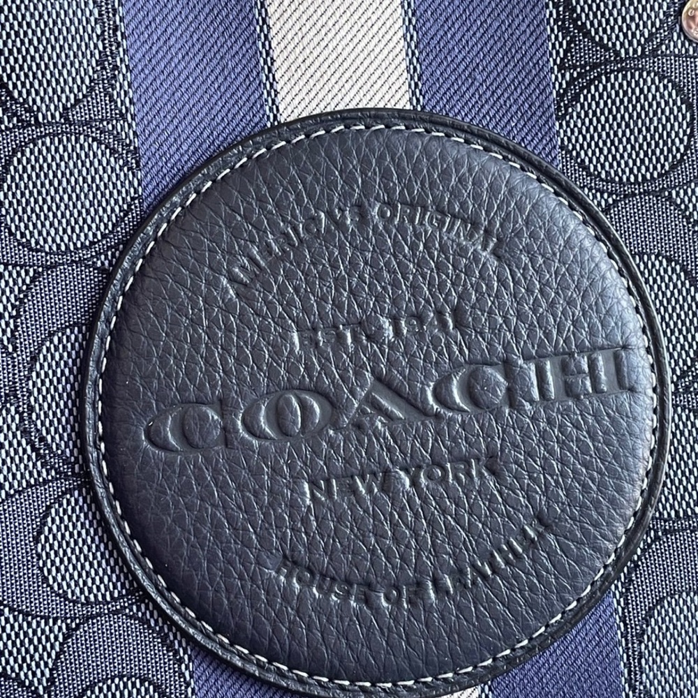 Coach Dempsey Denim 40 Tote - Picture 7 of 8